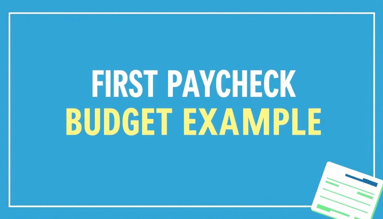 First Paycheck Budget Example for Teens: Step-by-Step Breakdown