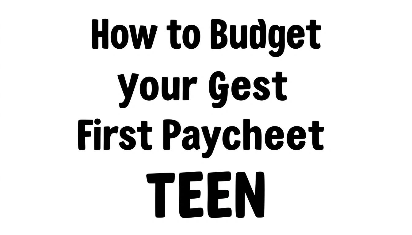 How to Budget Your First Paycheck as a Teen How to Budget Your First Paycheck as a Teen